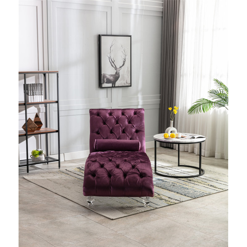 Rosdorf Park Tufted Armless Chaise Lounge & Reviews Wayfair
